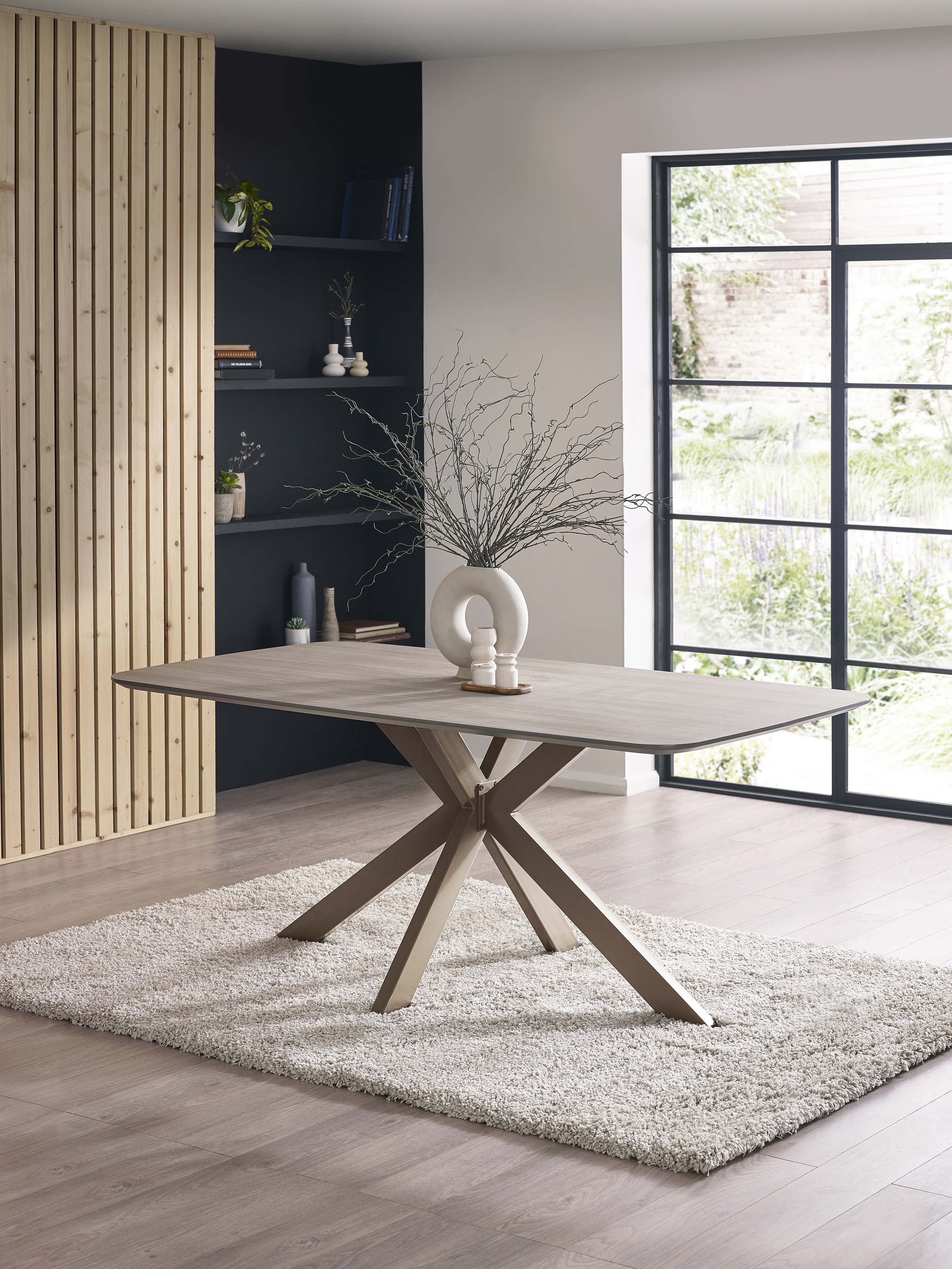 Noah Taupe Rectangular Dining Table