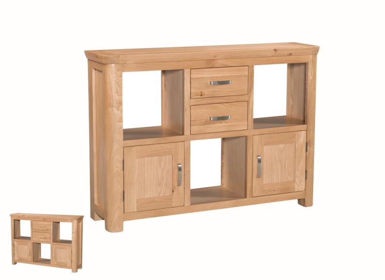 Treviso Oak Low Display Unit