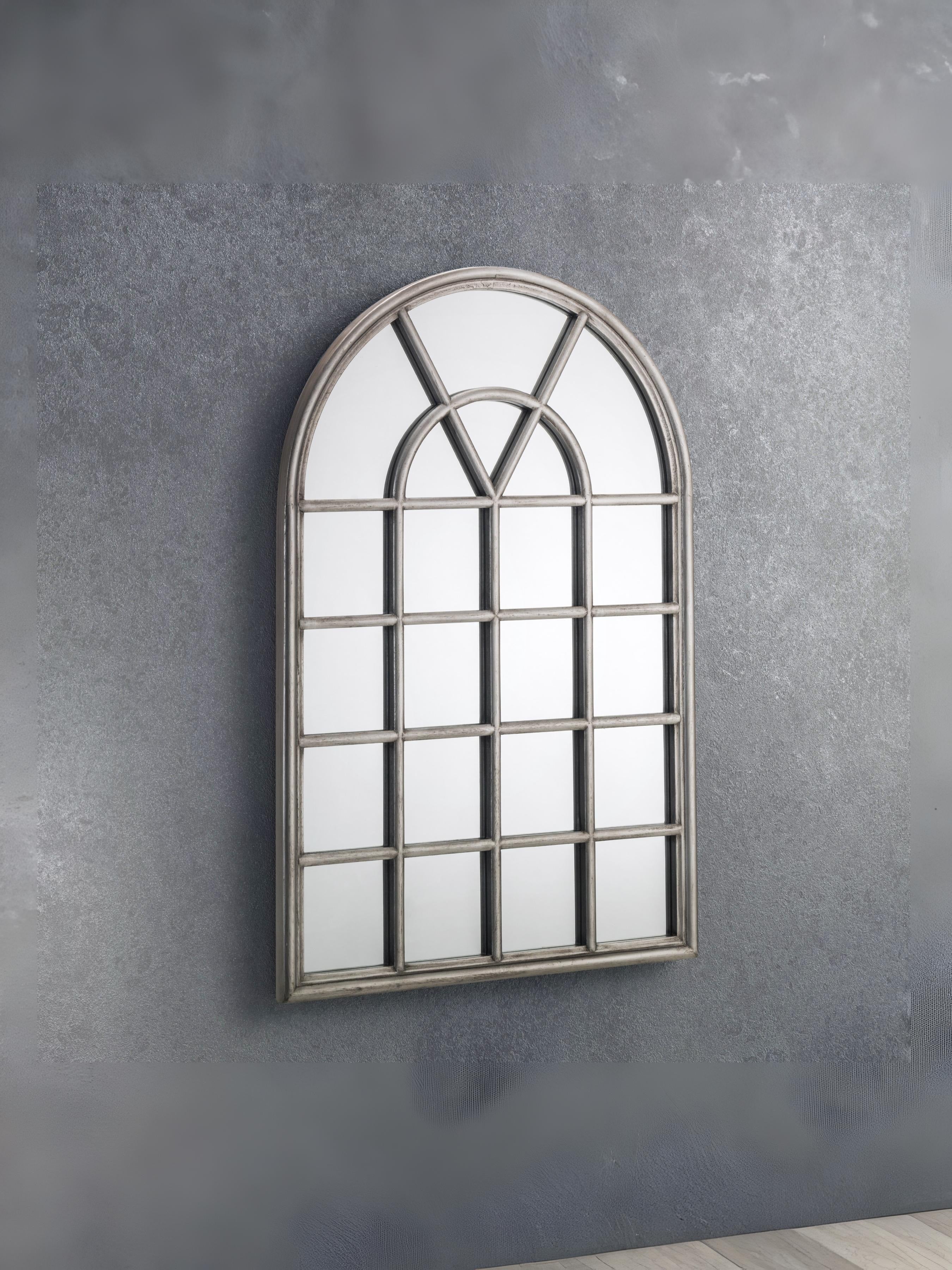 Opus Pewter Window Mirror