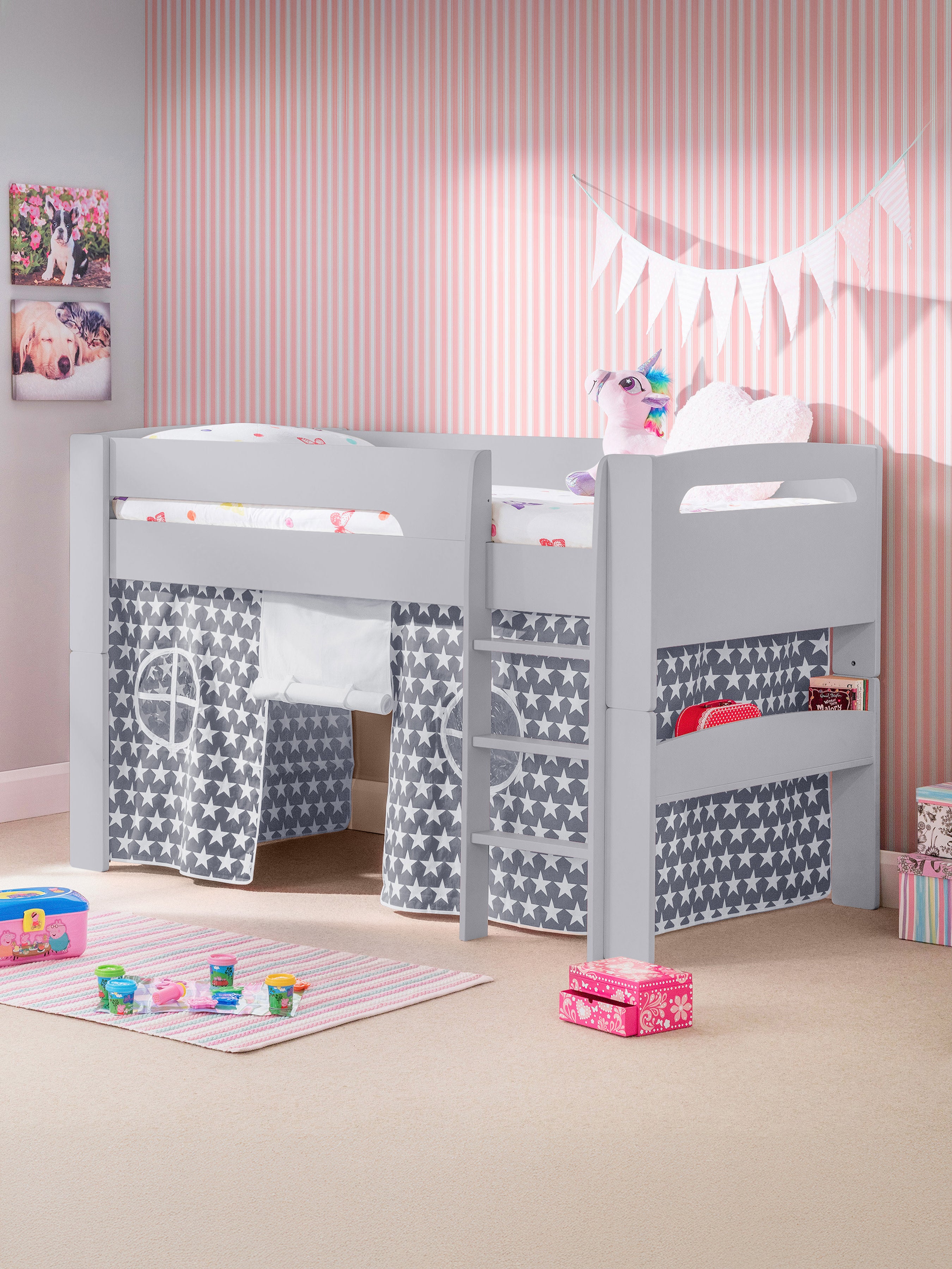 Pluto Grey 90cm Single Midsleeper with Grey Star Pluto Tent