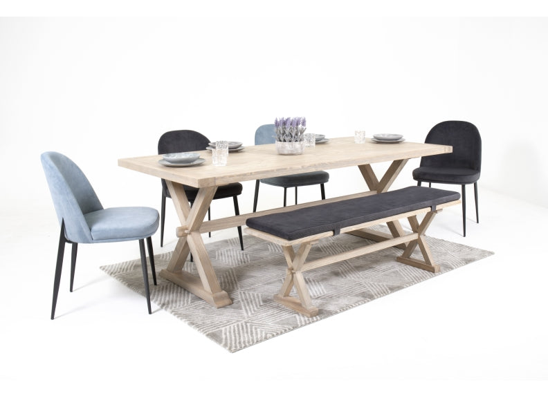 Valent  1.6 m Dining Set With Bench