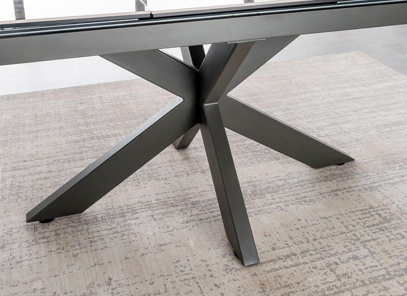 Valerius Extending Table & 6 Pembroke Charcoal Chairs