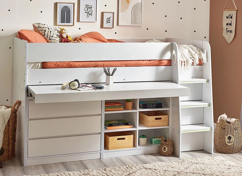 Vespa White Mid-Sleeper Room