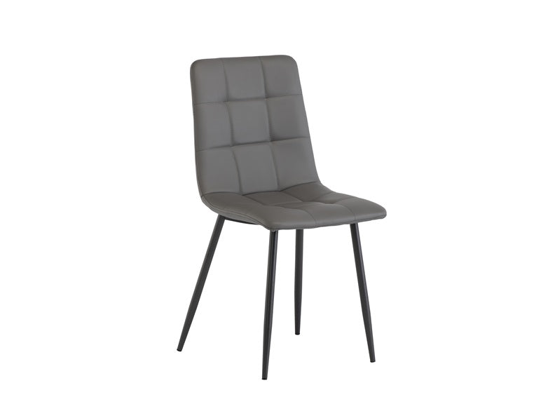 Virgo Grey Faux Leather Chair