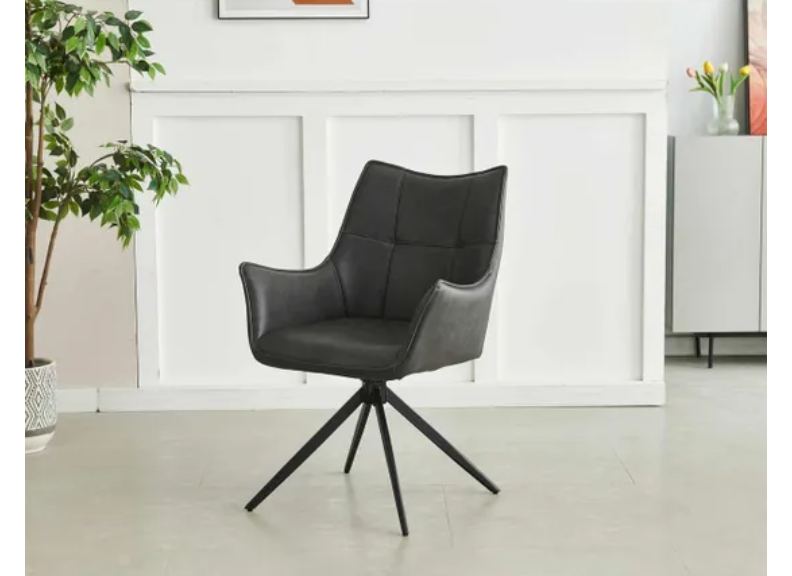 Cora Kass White Dining Table W/Vito PU Chairs