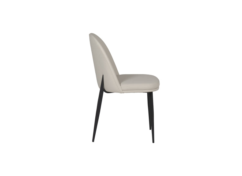 Valent Taupe Faux Leather Chair - 2