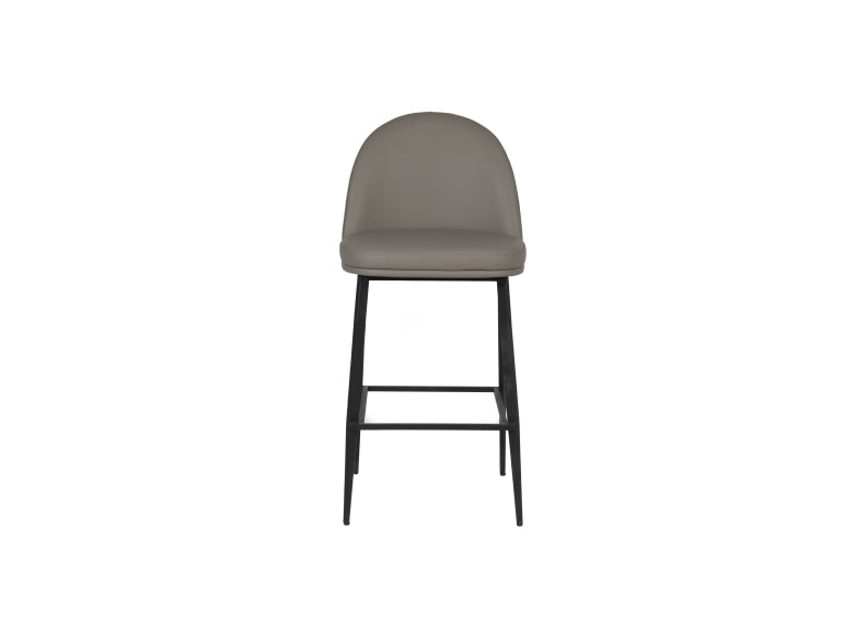 Valent Grey Leather Stool - 1