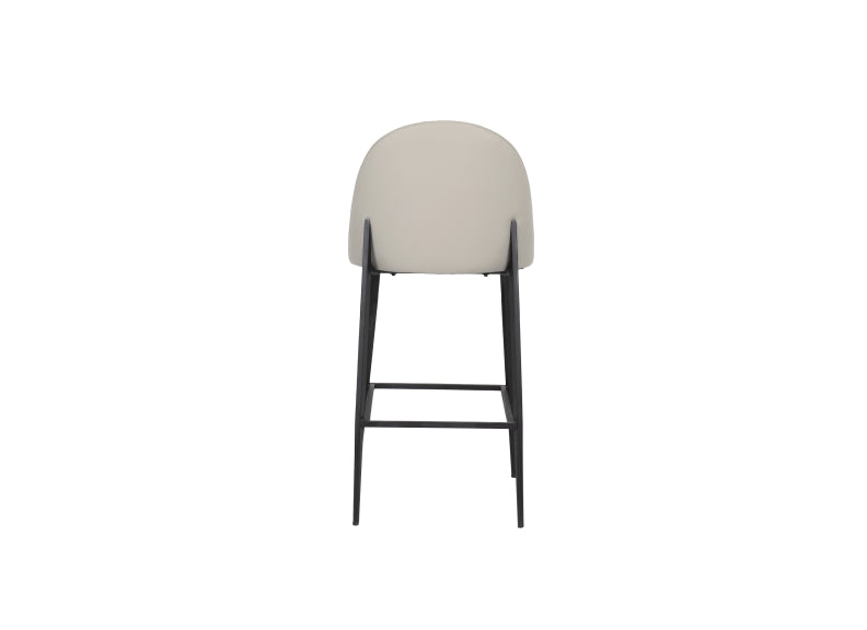 Valent Taupe Leather Stool - rear