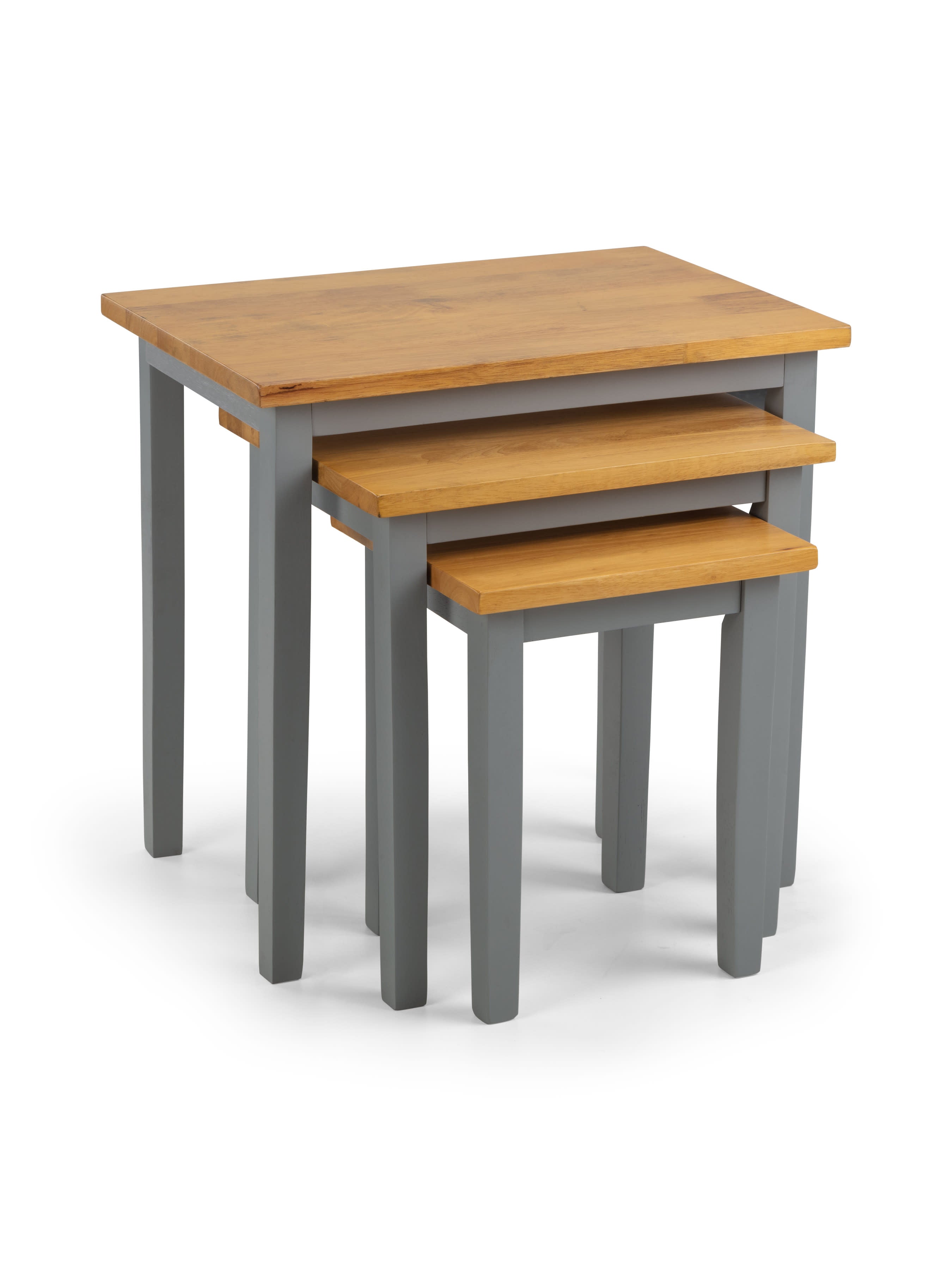 Cleo Nest Of Tables 2 Tone Grey & Oak