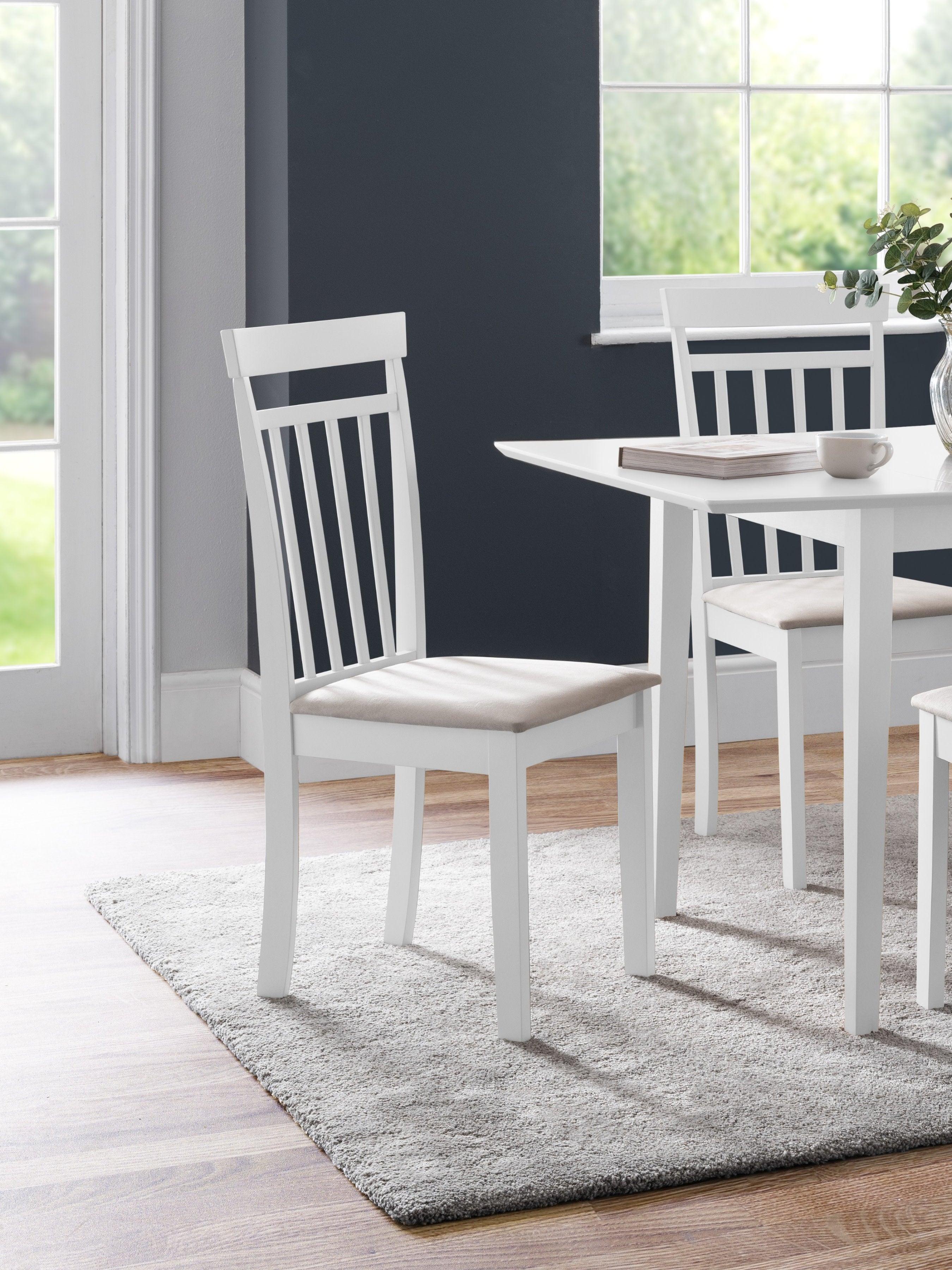 Set Of 2 Coast White Dining Chairs