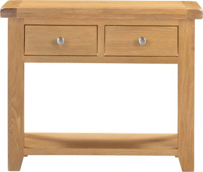 WINDSOR 2 DRAWER CONSOLE TABLE - NATURAL OAK