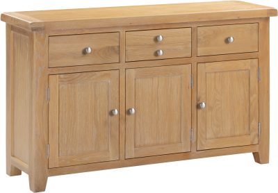 WINDSOR 3 DOOR 3 DRAWER SIDEBOARD - NATURAL OAK