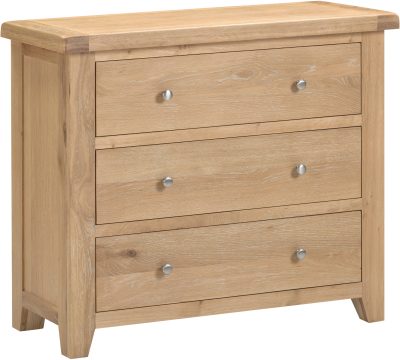 WINDSOR 3 DRAWER CHEST - NATURAL OAK (PRE-ORDER FOR AUGUST)