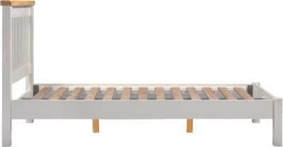WINDSOR 4'6" LOW END BED - PEBBLE GREY/OAK (PRE-ORDER FOR AUGUST)