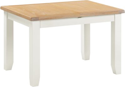 WINDSOR EXTENDING DINING TABLE - IVORY/OAK