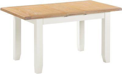 WINDSOR EXTENDING DINING TABLE - IVORY/OAK
