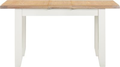 WINDSOR EXTENDING DINING TABLE - IVORY/OAK