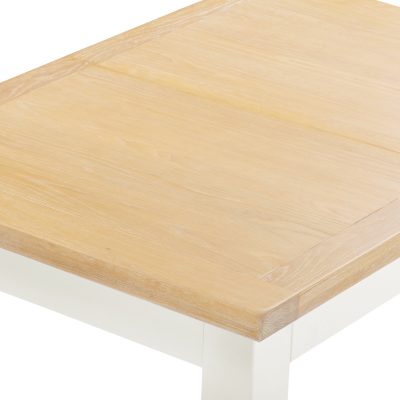 WINDSOR EXTENDING DINING TABLE - IVORY/OAK