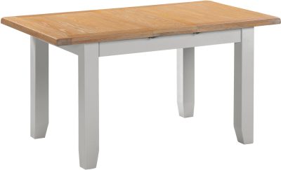 WINDSOR EXTENDING DINING TABLE - PEBBLE GREY/OAK