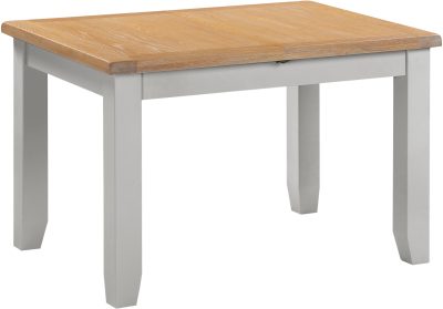 WINDSOR EXTENDING DINING TABLE - PEBBLE GREY/OAK