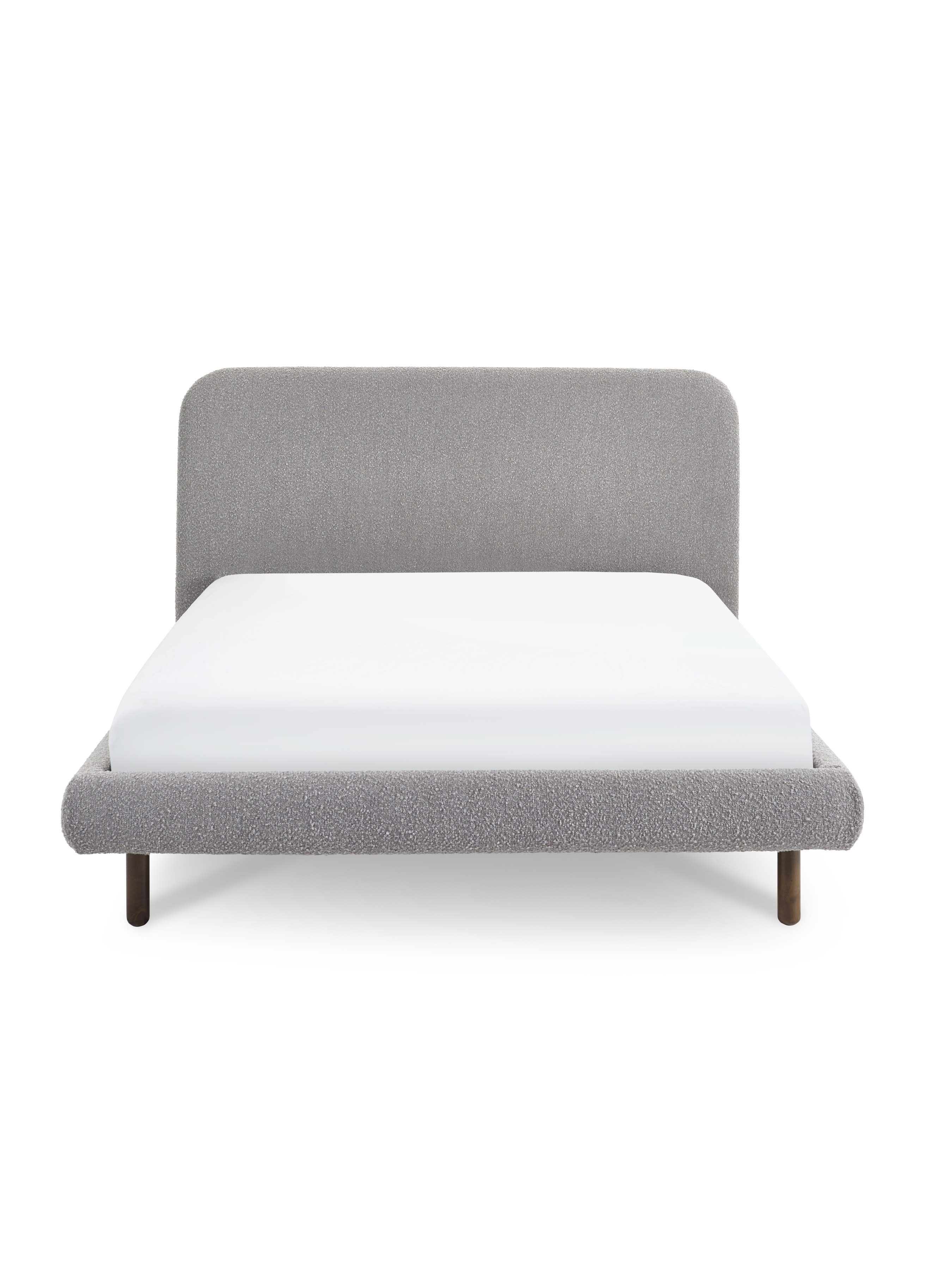 Hannah King Bed 150Cm - Grey Boucle