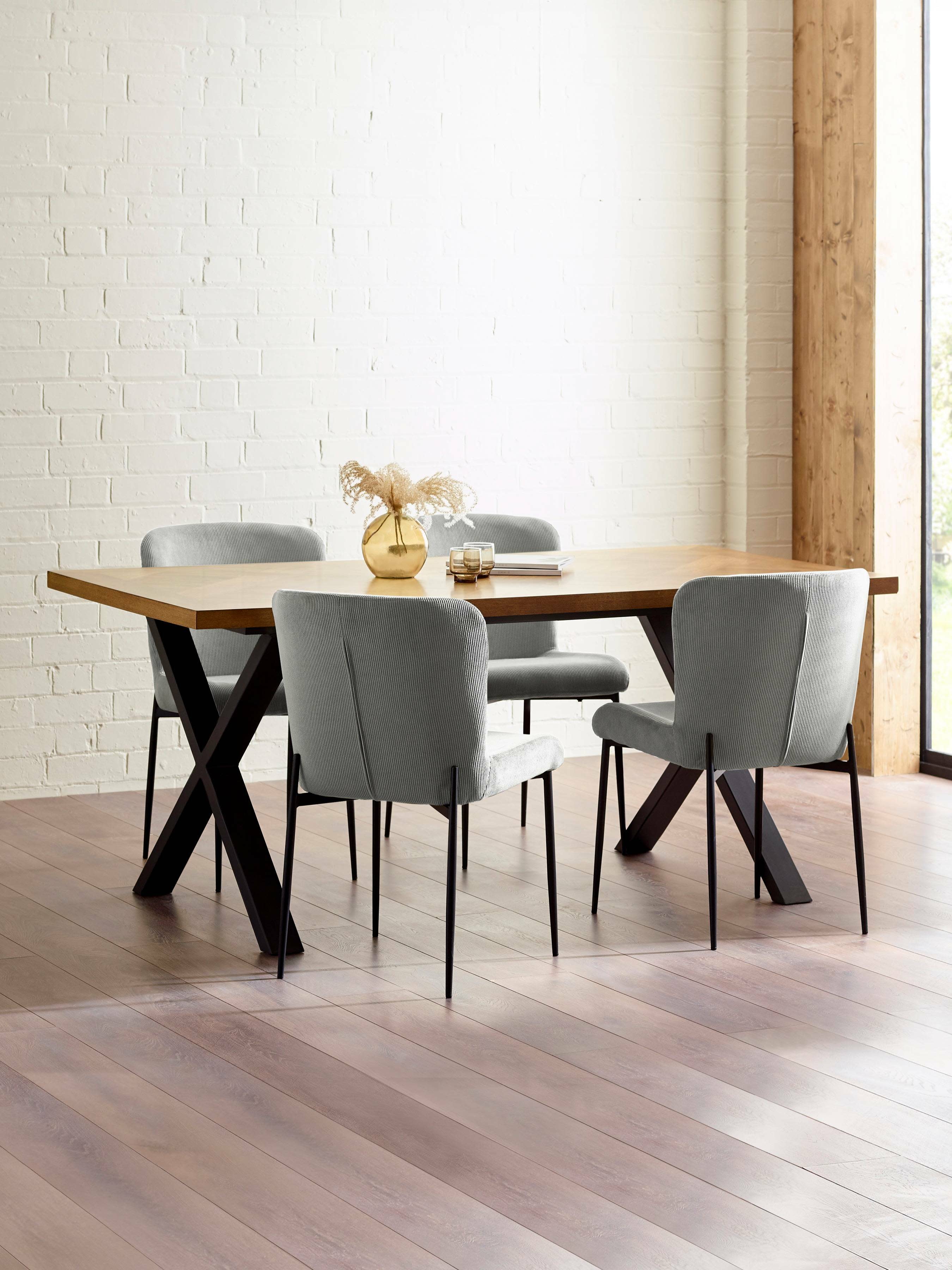 Set of 2 Leonie Dining Chairs - Grey