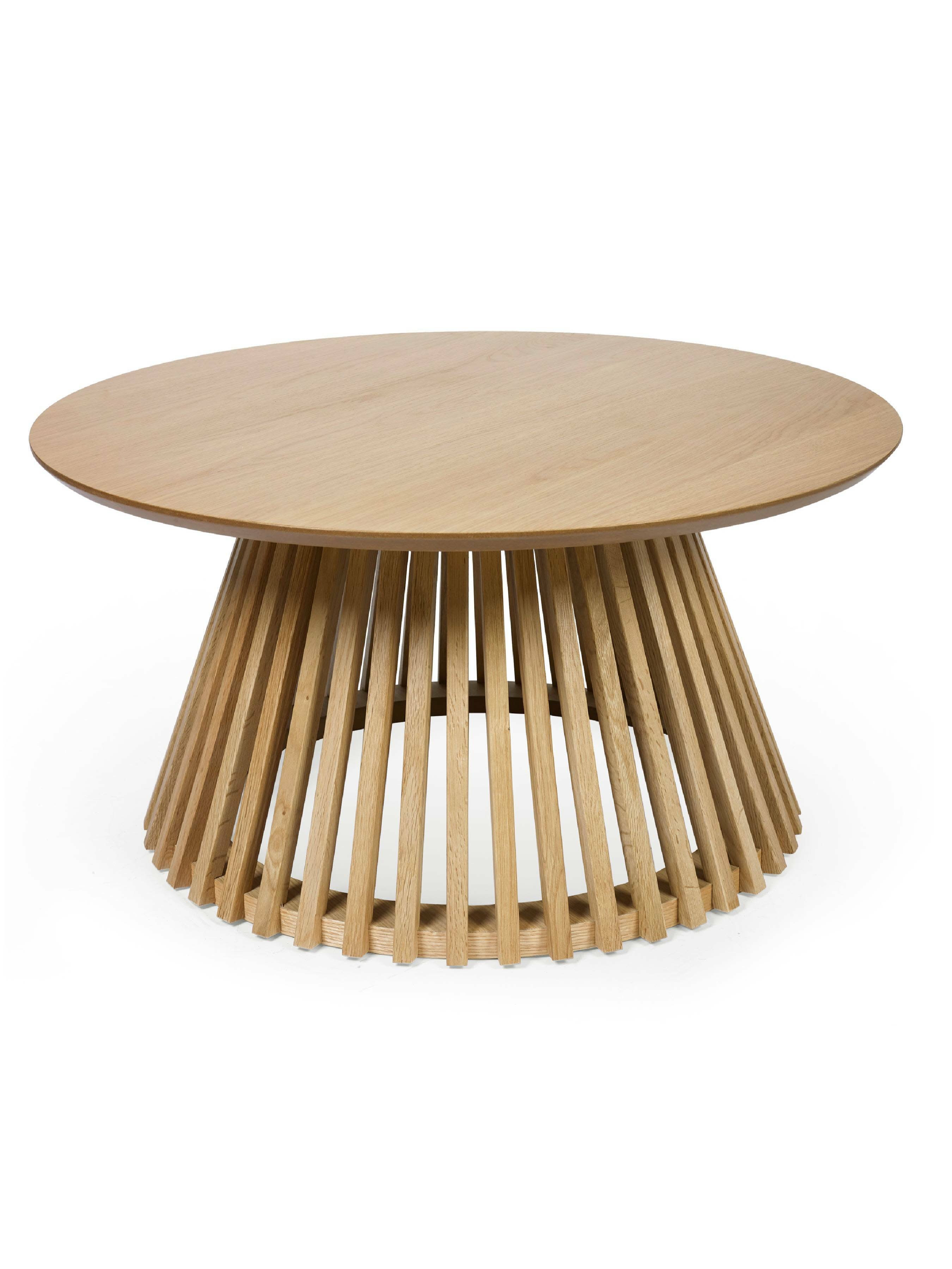 Ollie Natural Oak 80cm Round Coffee Table