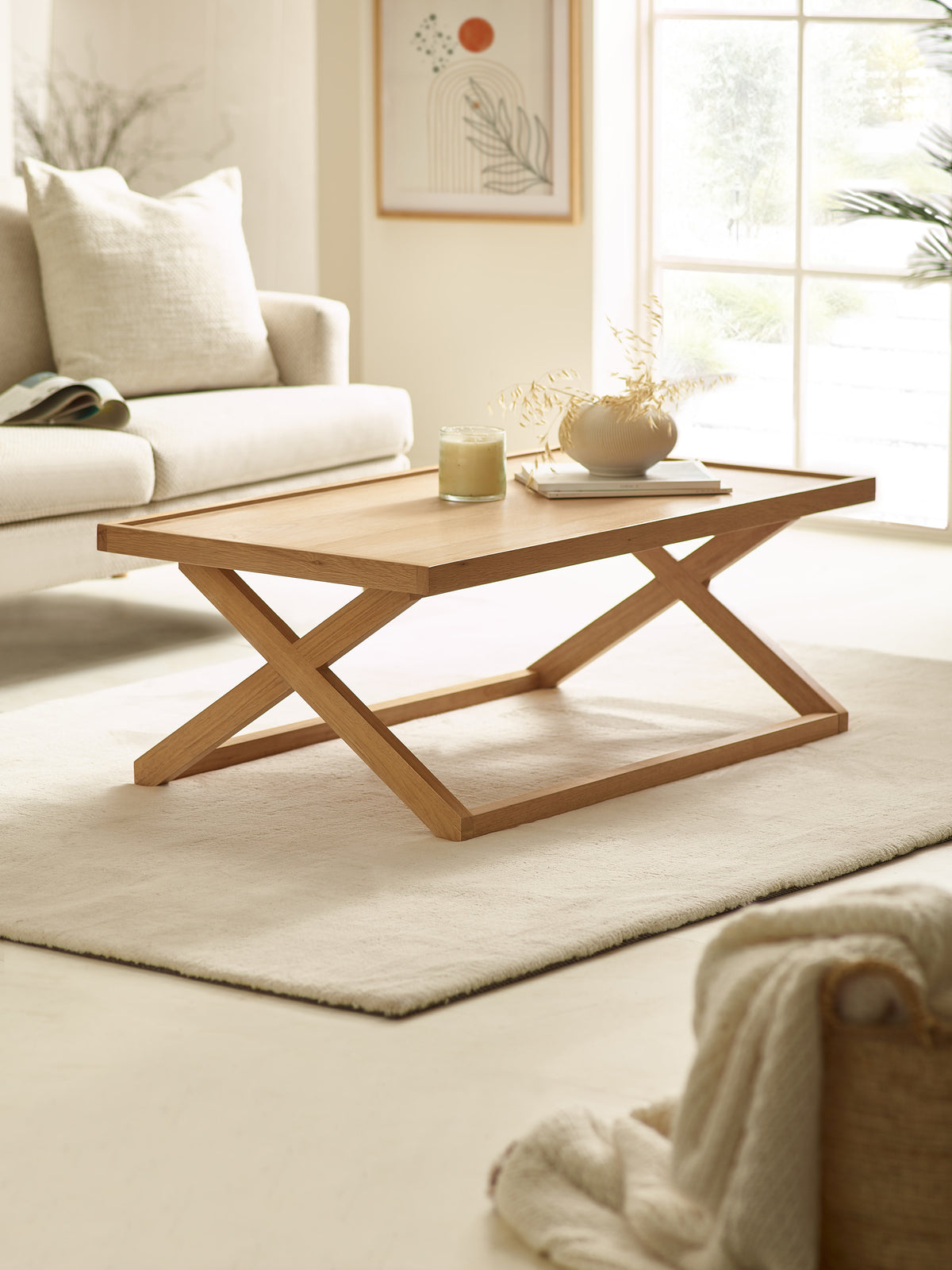 Haddon Natural Oak 110cm Coffee Table (oos)