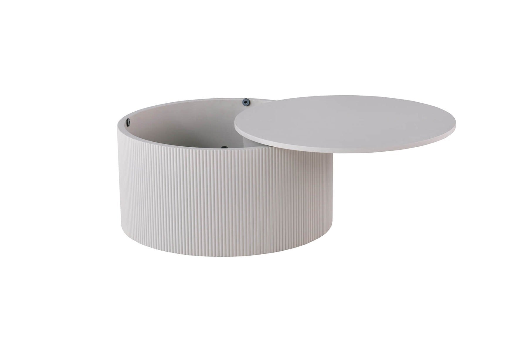 Zadie Coffee Table in Stone – Multifunctional Coffee Table with Storage Solution