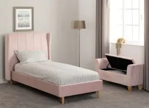 Amelia 3 ft Pink Fabric Bed (Pre-order for October delivery)