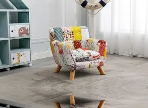 Annah Floral Patchwork Chair - room