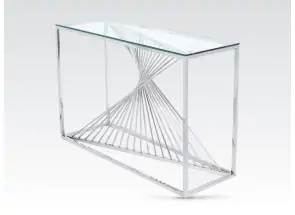 Calabria Console Table Glass and Stainless Steel