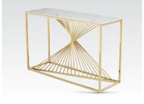 Calabria Console Table Sintered Stone and Gold (Pre-order for June delivery)