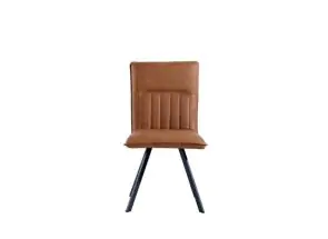 Faux Leather Chair 24 in Tan - 1