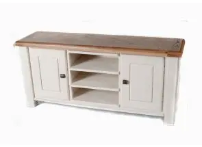 Danube Large White TV Stand