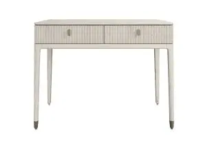 Diletta Dressing Table 2 Drawer Ribbed- Stone