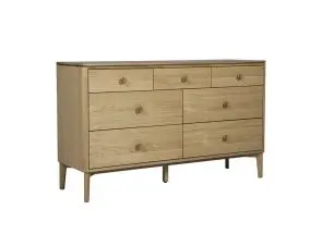 Hadley Wide Chest 7 Drawer - Oak Natural