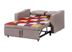 Aspen Sofa Bed - multi coloured patchwork open