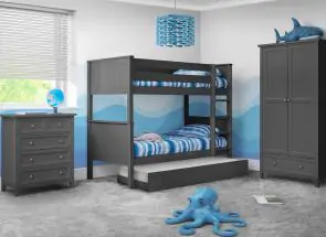 Maine Anthracite Bunk Bed W/Optional Trundle