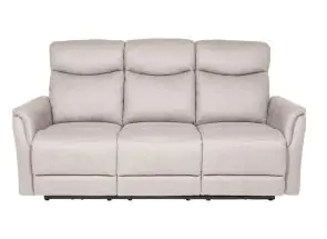 Mortimer Taupe Electric Three Seat Reclining Sofa