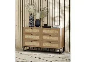 Padstow Oak Six Drawer Chest