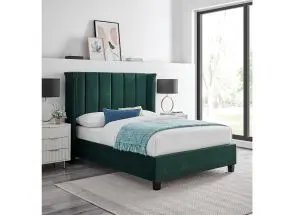 Colwood Green Velvet Bed - 1