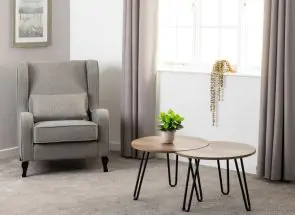 Sherborne Light Grey Fabric Armchair W/Optional Stool