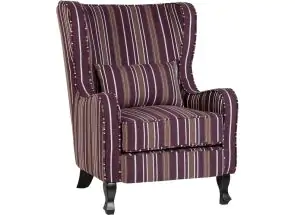 Sherborne Burgundy Stripe Fireside Chair