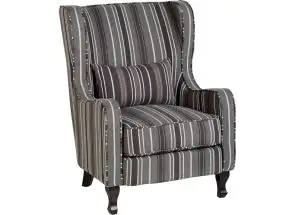 Sherborne Grey Stripe Fireside Chair