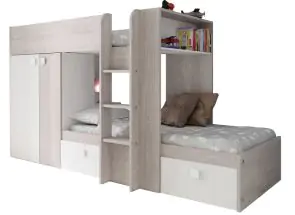 Trasman Barca White Bunk Bed W/Furniture   ***EXPRESS DELIVERY***