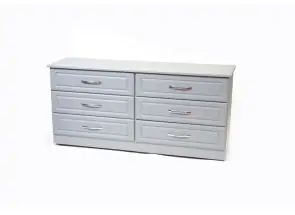 Tromso Dove Grey Six Drawer Wide Chest