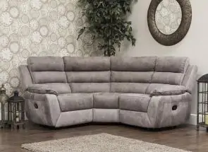 Urban Brown Grey Round Corner Sofa