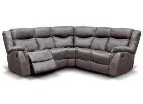 Walton Dark Grey Leatherette Corner Sofa
