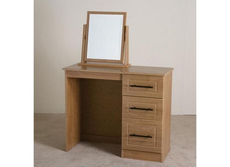 Mya Oak Single Vanity Unit, Bedroom Vanity Unit With Drawers